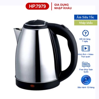 Ấm Đun Nước Siêu Tốc 1.8L Nhập Khẩu Chất Lượng Cao Chất Liệu Inox 304 Bền Bỉ, Bảo Hành 12 Tháng