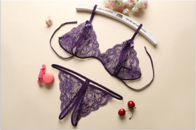 Bộ đồ lót lọt khe xẻ đáy ⚡𝐒Mã AT03 / CHE TÊN SẢN PHẨM⚡ Bộ đồ lót ren gợi cảm cho các quý cô, chất Ren-Thun thoáng mát | BigBuy360 - bigbuy360.vn