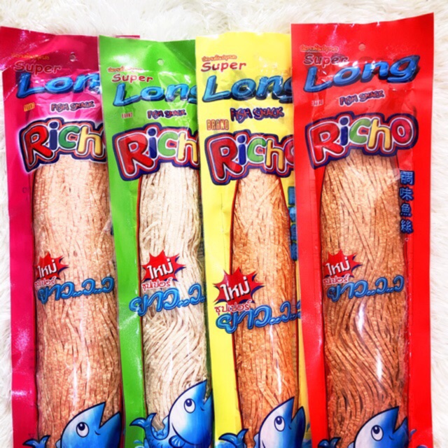 Cá sấy sợi SUPER LONG fish snack Richo Thailand