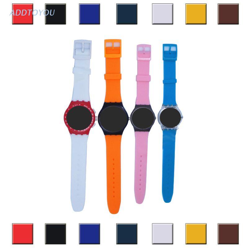 【3C】Dây đeo thay thế bằng cao su silicone chống nước cho đồng hồ Swatch 16mm 17mm 19mm 20mm