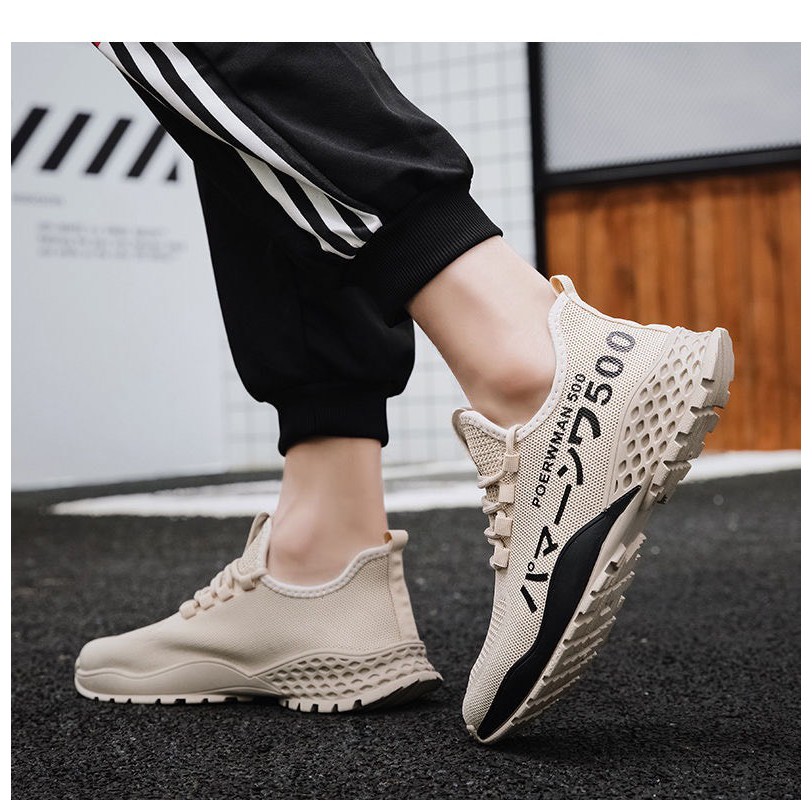 Giày sneaker nam thời trang sườn Chữ Trend501 2 màu | BigBuy360 - bigbuy360.vn
