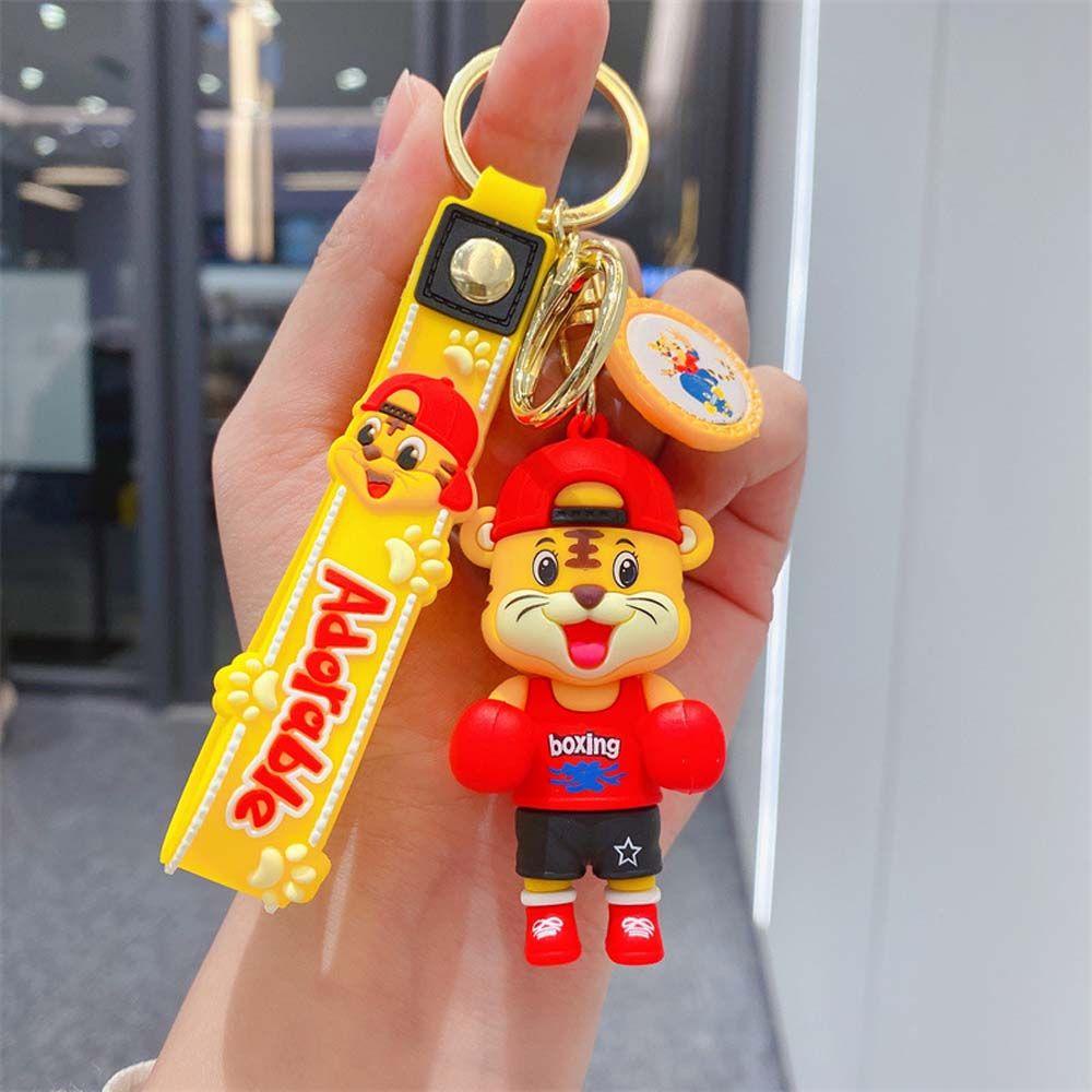 LANFY Móc Chìa Khóa Thể Thao Hình Hổ Hoạt Hình Dễ Thương
