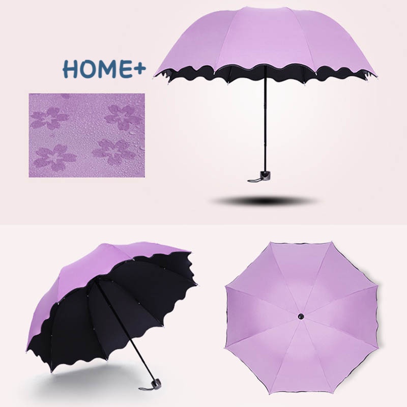 Ts tiktok Folding Umbrella Bloom Flower in Rain Water Windproof Sunshade for Outdoor Sports Anti-UV Parasol Tik Tok