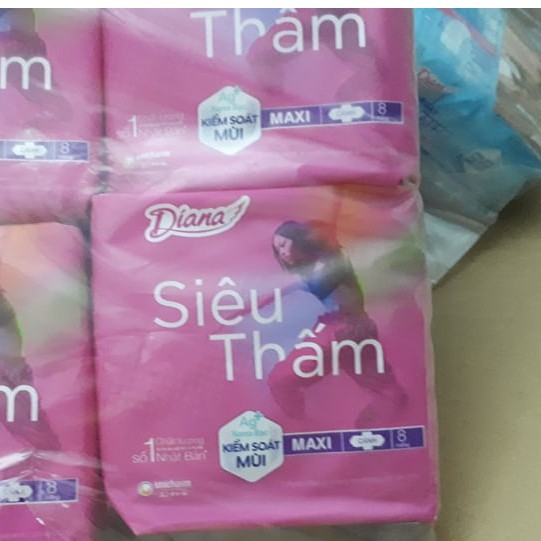 1 gói diana siêu thấm dày cánh gói 8 miếng 23cm