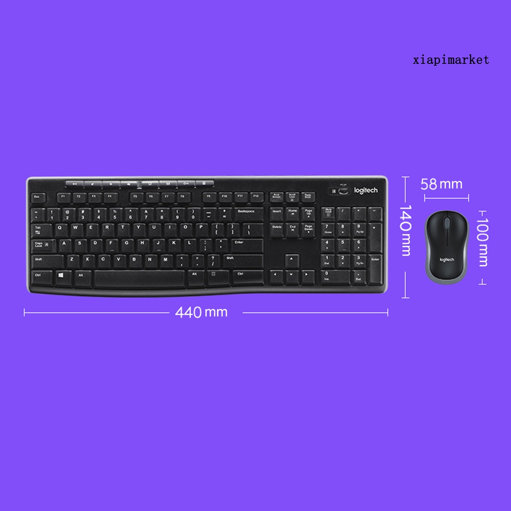 Bộ Bàn Phím + Chuột Không Dây Logitech Mk270 Chống Văng Tiện Dụng Cho Pc