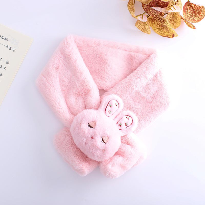 Khăn Choàng Cổ Bằng Lông Thỏ Nhân Tạo Mềm Mại Giữ Ấm Mùa Đông Cho Bé