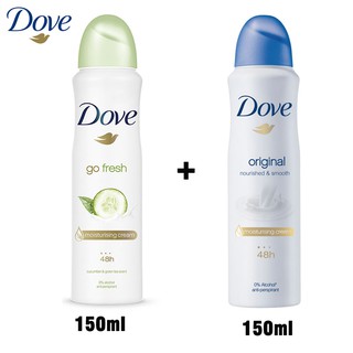 Combo 2 Xịt khử mùi Dove nhập khẩu từ Mỹ 150ml/chai