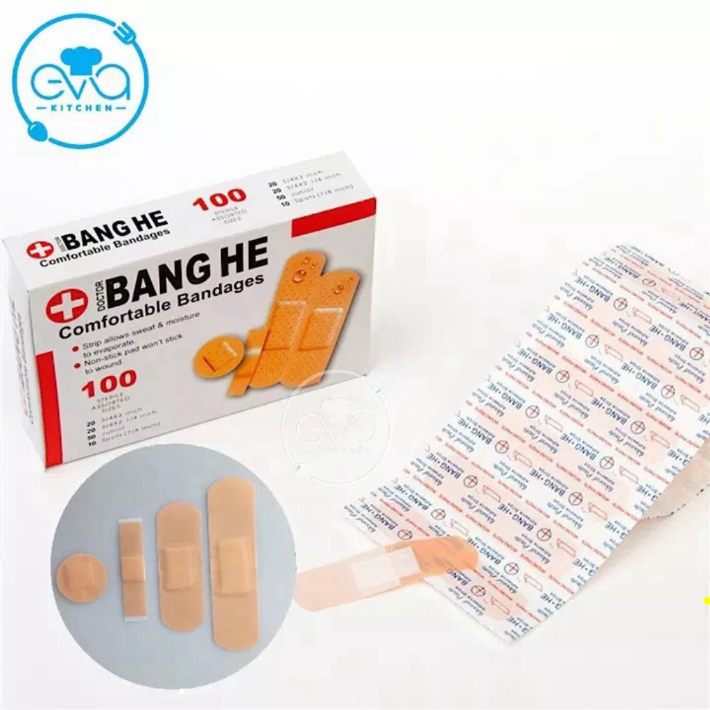 Hộp 100 Miếng Dán Vết Thương Nhiều Kích Cỡ - Urgo Dán Vết Thương [ hộp ugo 100 miếng ]