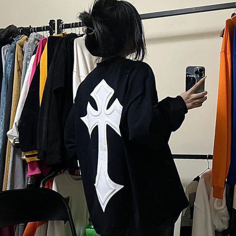 Áo Thun Nữ Tay Dài Dáng Rộng Phong Cách Hip Hop Cá Tính