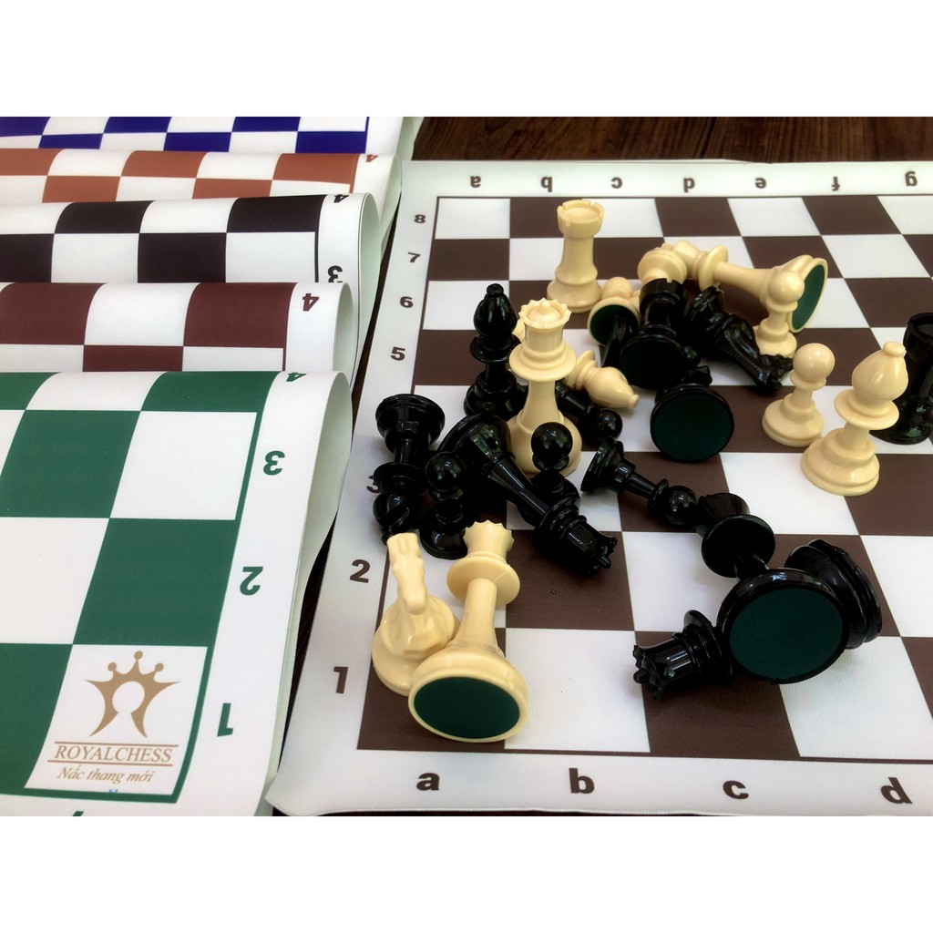 Bộ cờ vua RoyalChess tiêu chuẩn thi đấu WB  ROYALCHESS bàn 40x36cm
