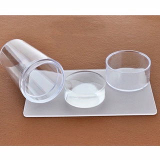 Con dấu in móng tay nail silicon kèm gạt (con dấu bé)