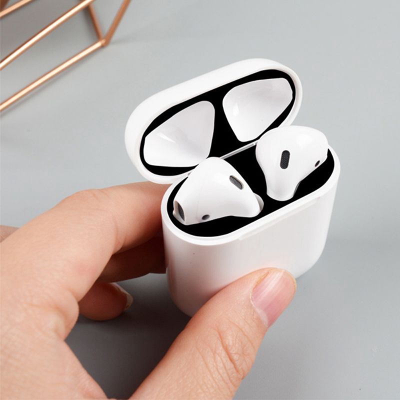 Set 2 Cặp Miếng Dán Chống Bụi Bảo Vệ Hộp Sạc Airpods 1 / 2