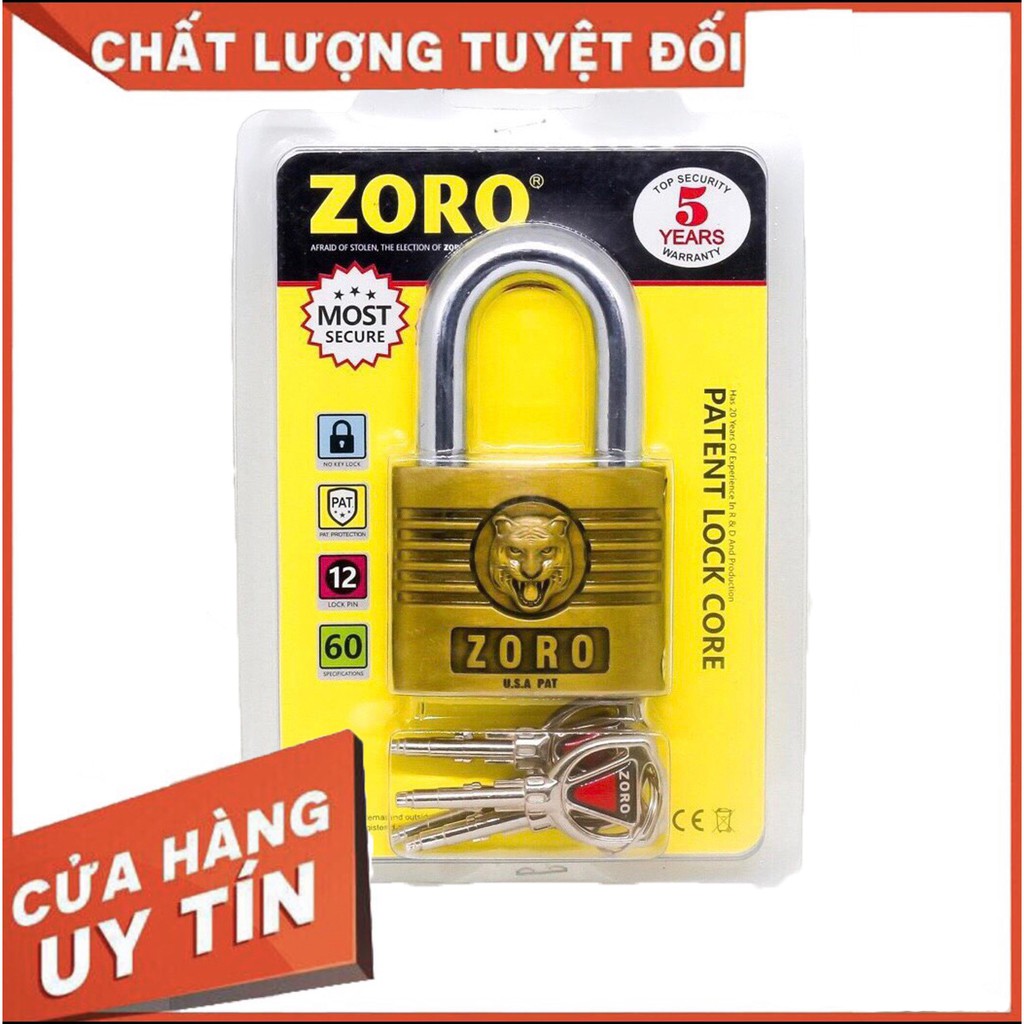 [ FREESHIP ]  ổ khóa Khoá nhà ZORO 6 phân thường tiger chìa đạn