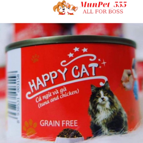 Combo 5 hộp pate Happy Cat thức ăn cho mèo các vị hộp 160g