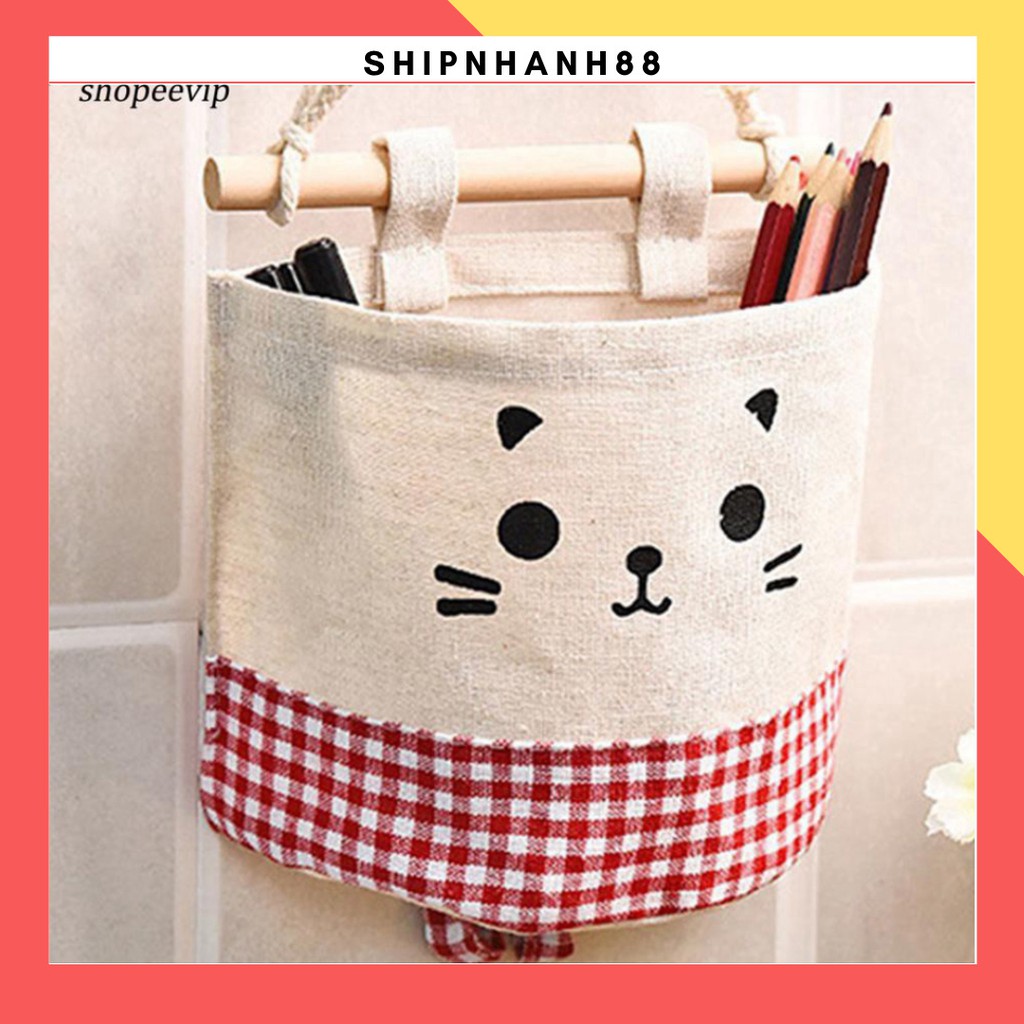 Túi treo tường đựng đồ hình mèo con dễ thương 88098 SHIPNHANH88