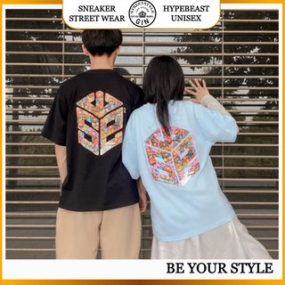 ÁO THUN TAY LỠ UNISEX SWE MOZZIE TRẮNG ĐEN - GIN STORE