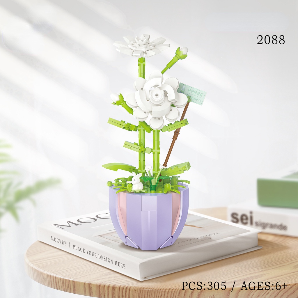 Bộ Đồ Chơi Lắp Ráp Chậu Cây Cảnh Độc Đáo Thú Vị