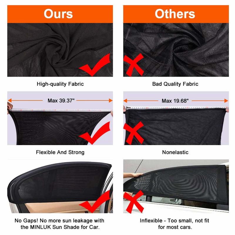 Set 2 Tấm Lưới Che Nắng Cửa Sổ Xe Hơi Thoáng Khí | BigBuy360 - bigbuy360.vn