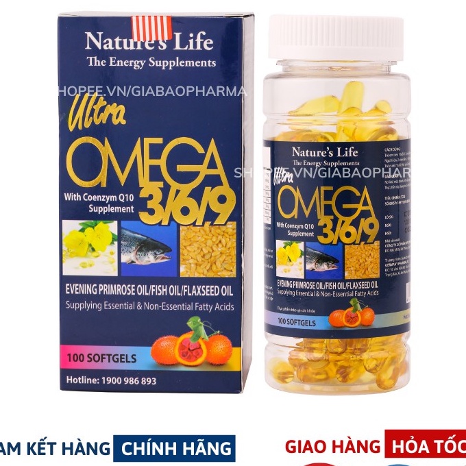 Viên uống Omega 369 tốt cho da, tim mạch, trí não, giảm quá trình lão hóa, tăng cường thị lực