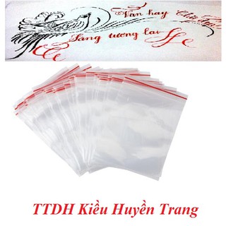 Túi zip viền đỏ đựng đồ nhiều size
