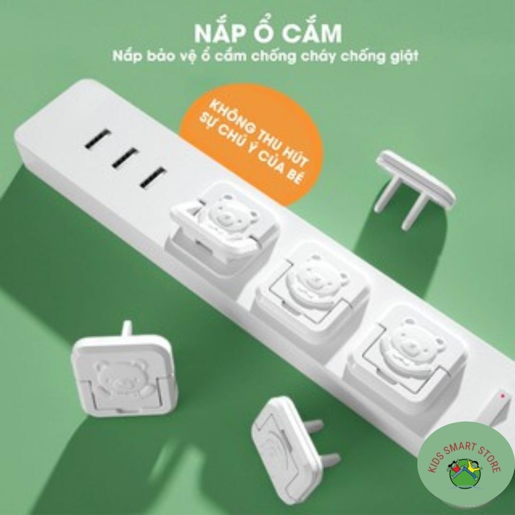 Nút Bịt Ổ Điện Chống Giật 2 Chân 3 Chân Cao Cấp Nhỏ Gọn Chắc Chắn Bảo Vệ An Toàn Cho Bé