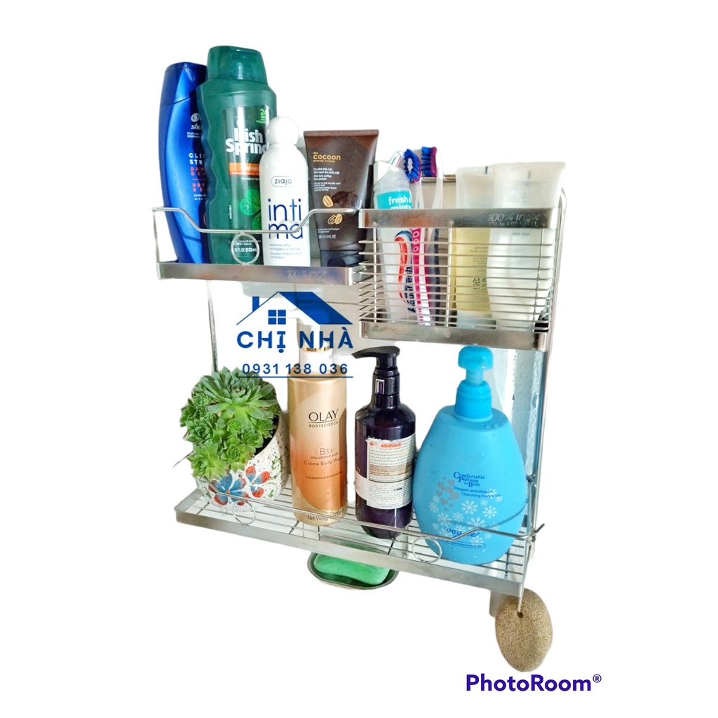 Kệ inox treo tường đa năng inox siêu bền, chống rỉ