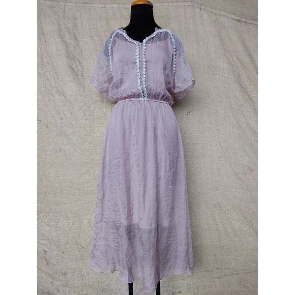 Đầm voan tơ size M L nhỏ