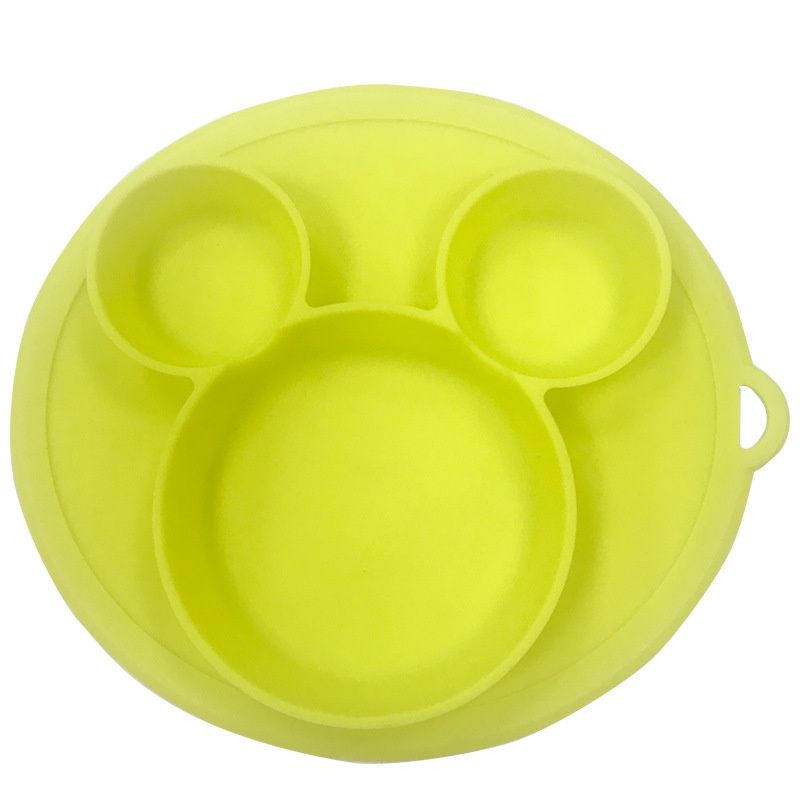 Bộ Đĩa Ăn Bằng Silicone Có Giác Hút Chống Trượt Cho Bé