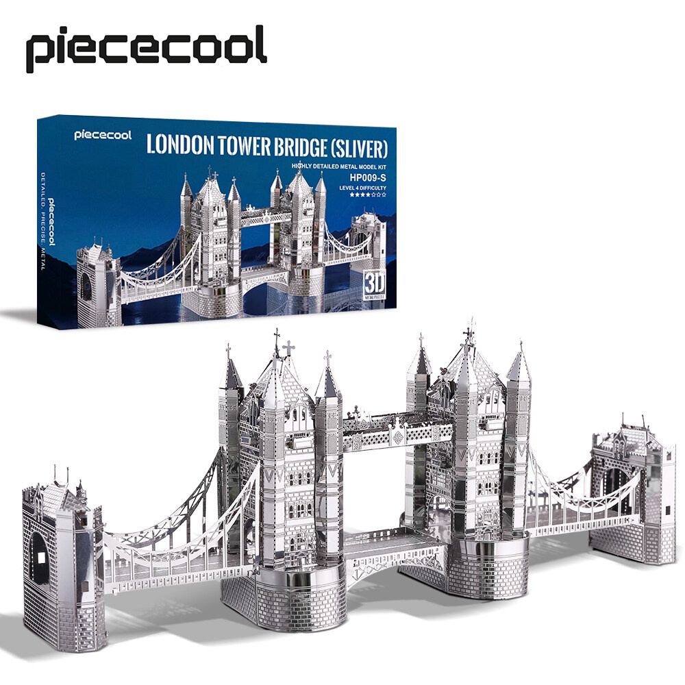 Bộ Đồ Chơi Xếp Hình Cây Cầu Luân Đôn 3D Bằng Kim Loại DIY Dành Cho Trẻ Em