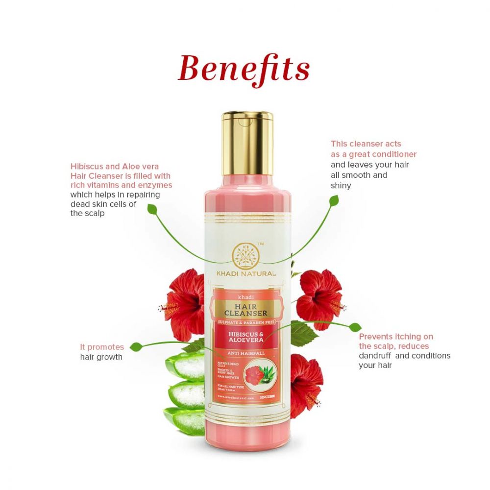 Hibiscus & Aloevera Hair Cleanser - Dầu Gội được chiết xuất từ Nha Đam & Hoa Dâm Bụt