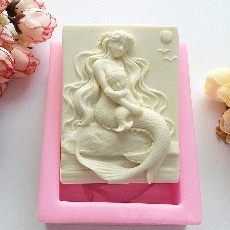 Khuôn Silicone Làm Bánh Hình Nàng Tiên Cá