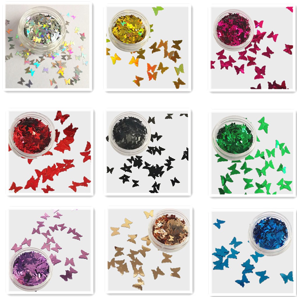 [Hàng mới về] Hộp kim tuyến lấp lánh trang trí móng tay diy cho nữ