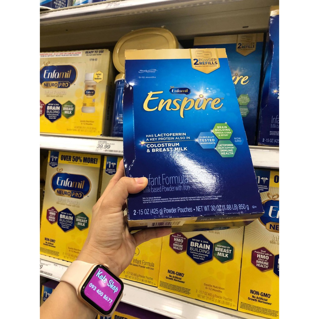 [bill Mỹ bay air] date 10/2022 -Enfamil Enspire 850g - made in USA - bay Air