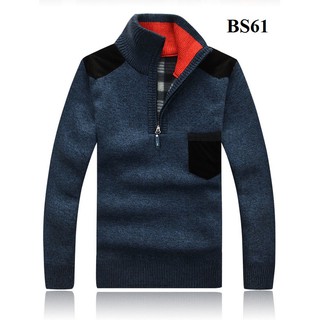 Áo len nam cổ cao lót nỉ bs61