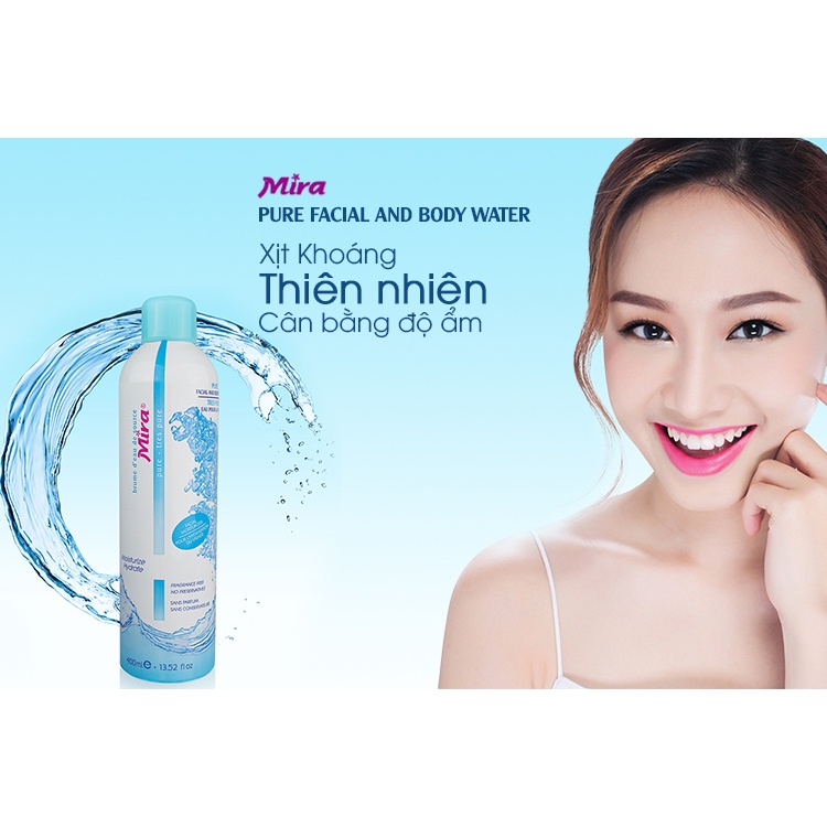 Xịt khoáng Mira cân bằng độ ẩm cho da 400ml