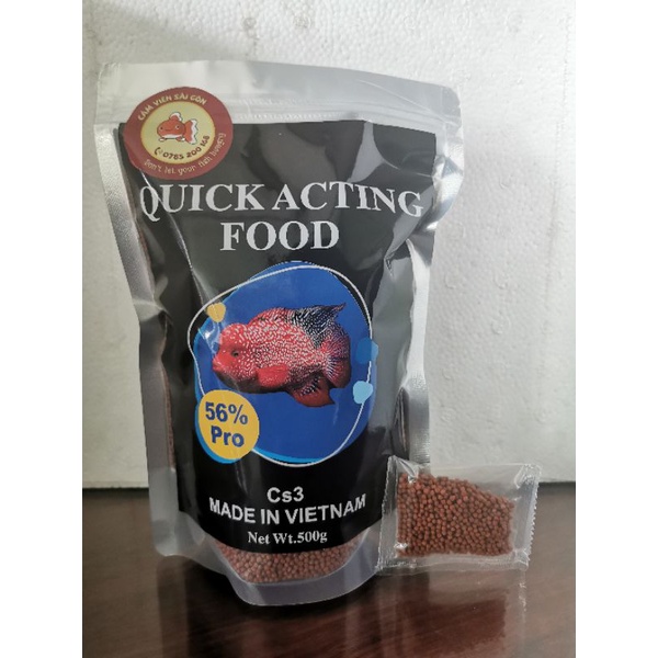 Cám la hán CS3, protein động vật 56 %, bột carophyll pink 7%, net 200-500gram