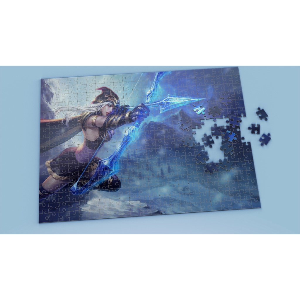 Tranh ghép hình A4, A5 League of Legends, xếp hình ASHE - Mẫu 2