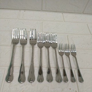 Thìa và rĩa inox giọt mước các cỡ