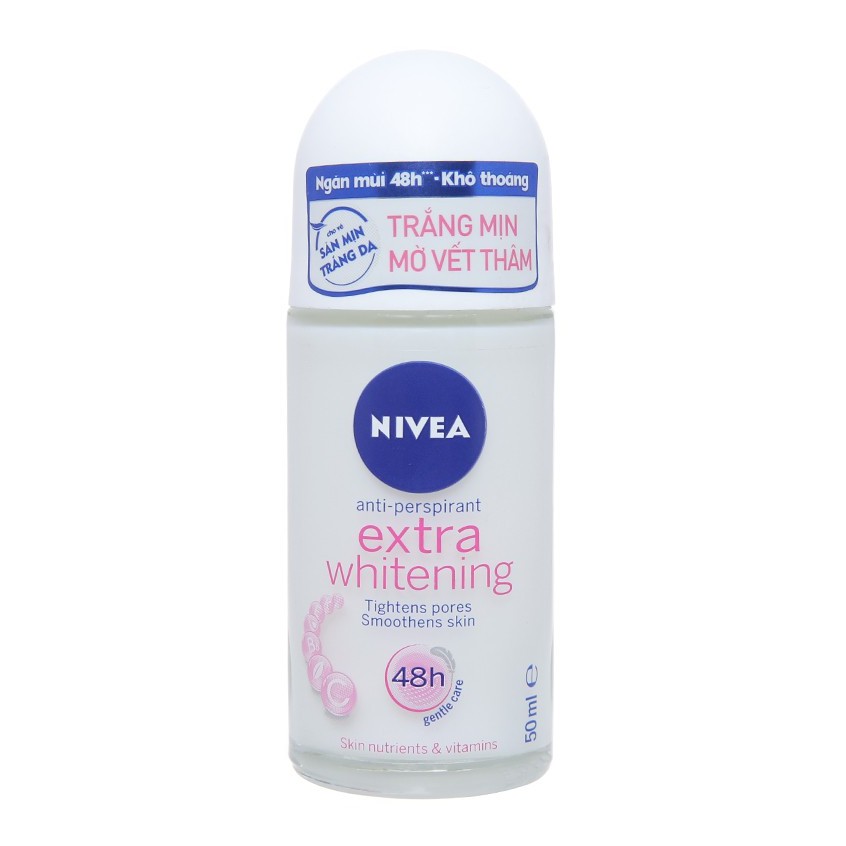 Lăn ngăn mùi Nivea trắng mịn mờ vết thâm 50ml (HỒNG)