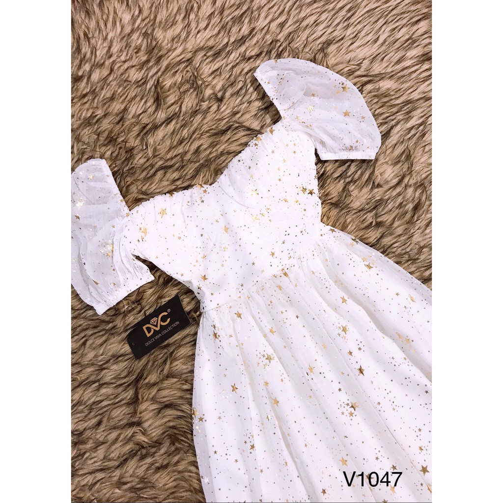 [ xả kho ] MiD Đầm maxi trắng V1047 Mie Design ảnh thật
