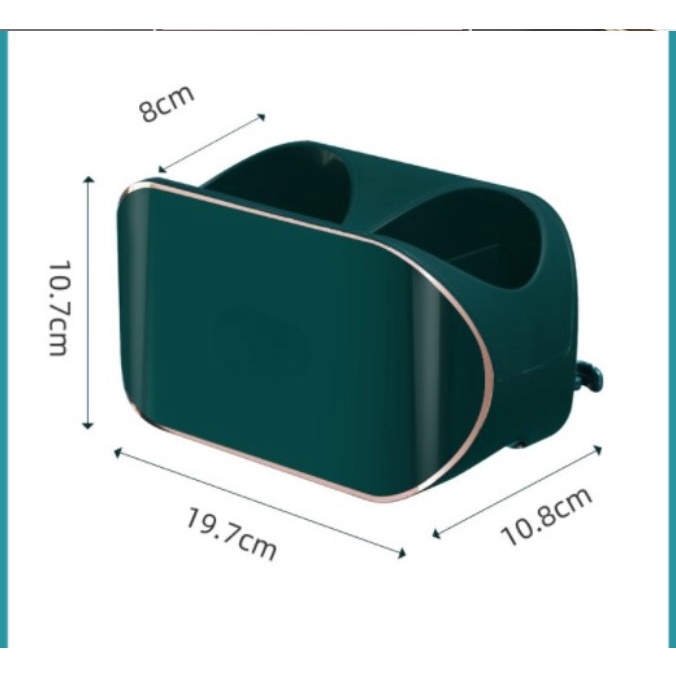 Nitrogen071giá để - kê treo máy sấy tóc dán tường 2 ngăn tiện lợi - Giá đỡ máy sấy tóc Thiết kế ngăn có thể tháo rời Máy đồ cho phòng tắm