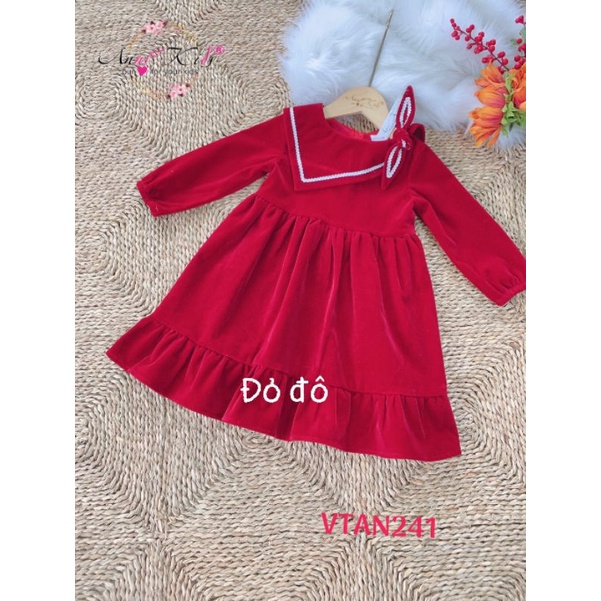 Váy nhung Anni Kids cho bé gái lớn (20-36kg) vải nhung cứng cao cấp