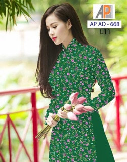 Vải áo dài hoa nhí