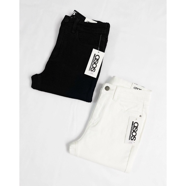 Quần jean skinny ôm trắng đen dáng dài