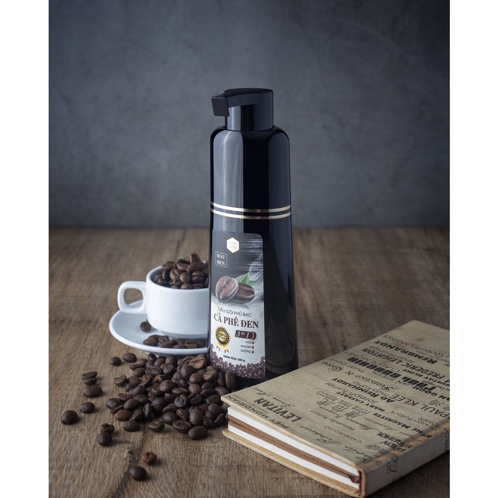 Dầu Gội Phủ Bạc Cà Phê Đen Mộc Nhu 3In1 280gr