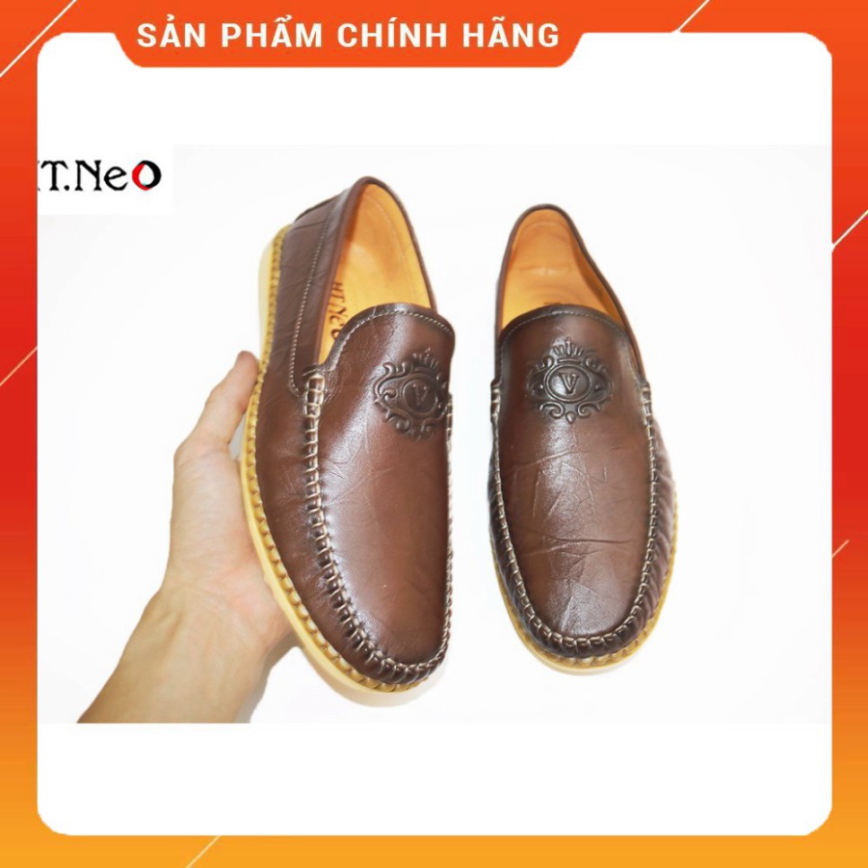 Giày mọi nam da bò đế kếp 💝 HT.NEO 💝 giày lười kiểu dáng đơn giản thích hợp mọi kiểu quần áo, và cực mềm khi sử dụng l