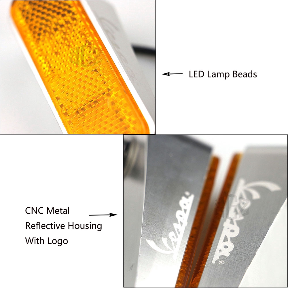 Đèn xi nhan chống thấm nước thay thế cho xe máy Vespa Grs300 Stermavera150 tiện dụng