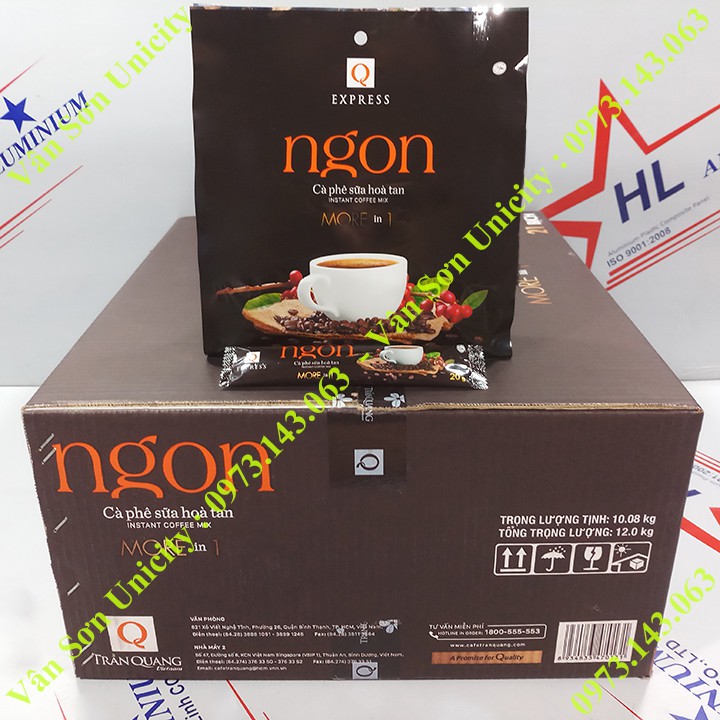 Cà phê sữa Ngon Trần Quang bịch 480g (24 gói dài * 20g) Mẫu xuân 2022 | BigBuy360 - bigbuy360.vn