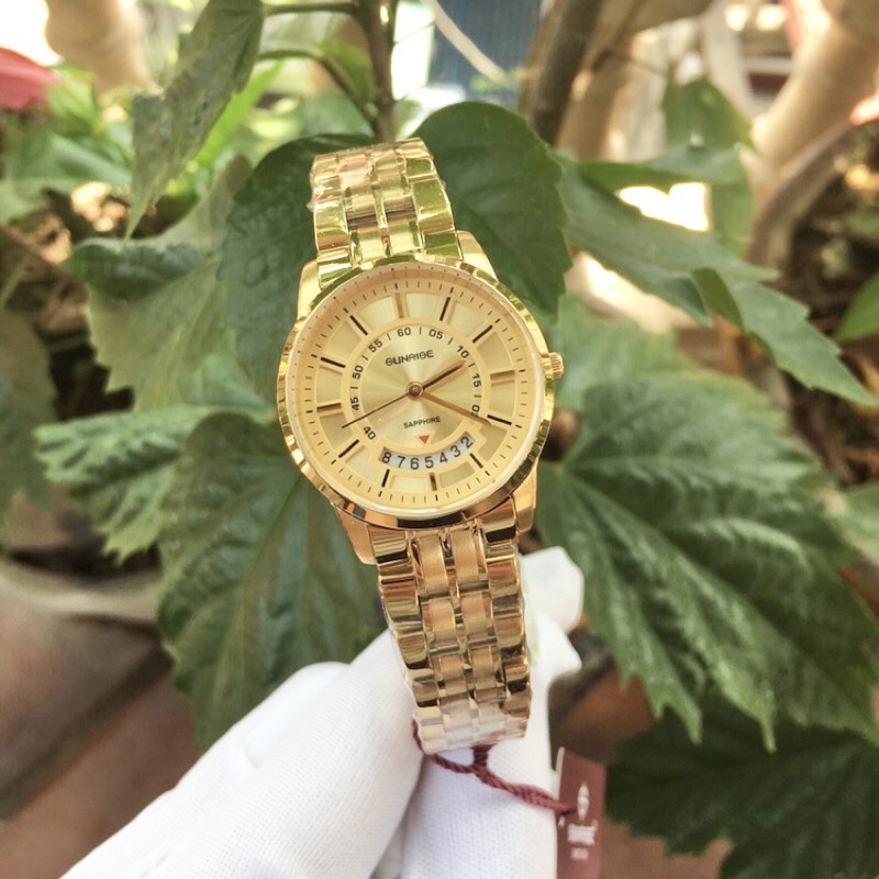 Đồng hồ nữ Sunrise swiss màu vàng sang trọng