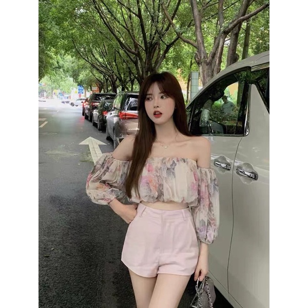 Áo voan croptop - 3 màu